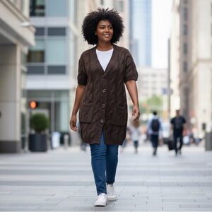 The Limited‎ Long Cardigan Tunic Sweater